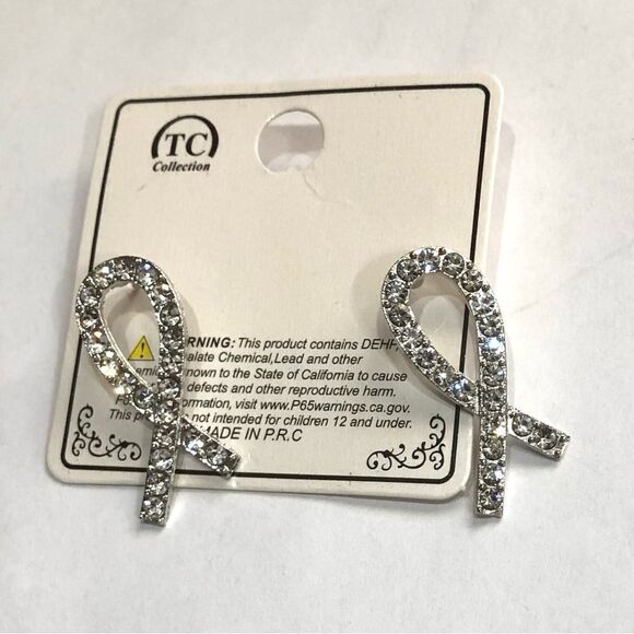 Breast Cancer Awareness Sign Stud Earrings (a)46 - Picture 1 of 8